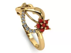flower rings 3D print model