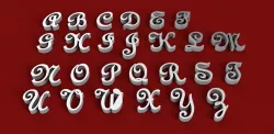 FRENCH STYLE font uppercase and lowercase 3D letters STL file 3D print model