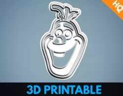 Frozen Movie Olaf Cookie Cutter Soap Stamp Fondant Favor  3D print model