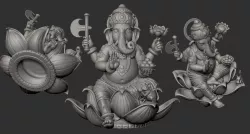 Ganesha - sitting pose 3D print model