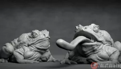 Giant Toad - 3D printable creature 3D print model 3D print model