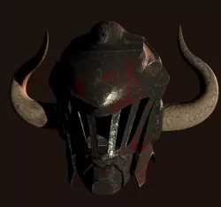 Goblin Slayer Orcbolg helmet with horns for 3d printing 3D print model
