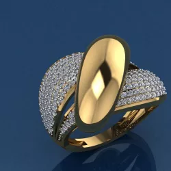 Gold Ring 3D print model 3D print model