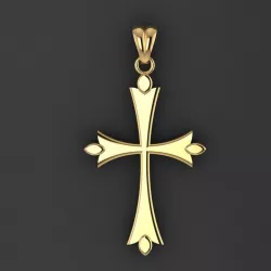 Golden cross with Jesus 3D print model 3D print model