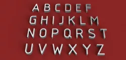GOST font uppercase and lowercase 3D Letters STL FILE 3D print model