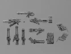 Greater Good crisis ranged weapon bits bundle 3D print model