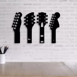 GUITAR NECK WALL DECORATION SET OF 5 MODELS 3D print model