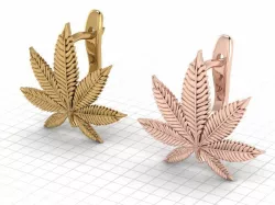 Hemp leaf marijuana leaf 3D print model