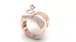 Hermes collier de chien diamond ring 3D print model
