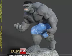 Hulk Grey Figure Printable 3D print model