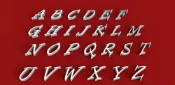 INFORMAL ROMAN font uppercase and lowercase 3D letters STL file 3D print model
