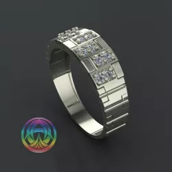 Jewelry diamond  ring 3D models 3D print model