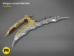 Klingon curved Mekleth - Star Trek  3D print model