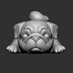 Lazy Pug 3D print model