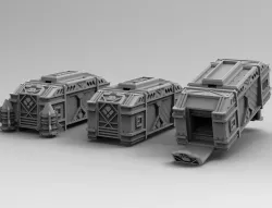 Legion Longsword Mortar ammo crates 3D print model