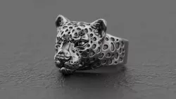 Leopard ring panther ring jaguar ring cat ring puma ring 3D print model