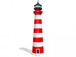 Lighthouse printable model Low-poly  3D print model