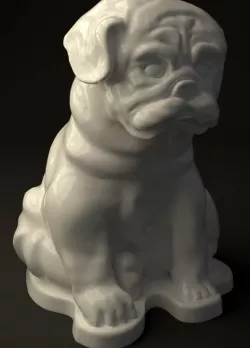 Little bulldog figure 3D print model
