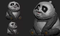 little panda 3D print model