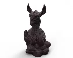 Lizard man Bust 3D print model