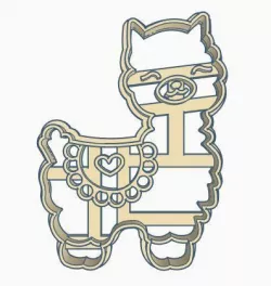 Llama Cookie Cutter 3D print model