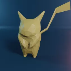 Low poly Pikachu - 3D Print 3D print model