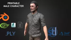 Male Character - Printable model version 3D print model