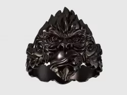 Man Ring Monkey Smoking Sigare 3D Print CNC model 3D print model