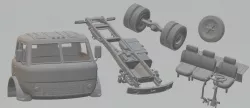 MAZ 500 Printable Truck 3D print model