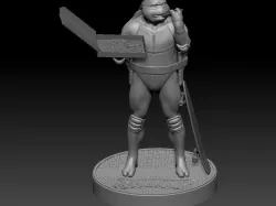 Michelangelo TMNT Teenage Mutant Ninja Turtles Split and keyed 3D print model