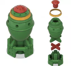 Micro- Mini-nuke 3d-printable digital model 3D print model
