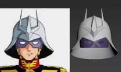 Mobile Suit Gundam 0079 Char Aznable Cosplay Helmet Mask 3D print model