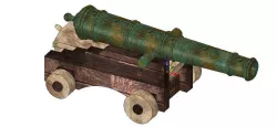 model of an old naval  gun for 3D print and cnc 3D print model