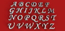 MONOTYPE CORSIVE FONT UPPERCASE AND LOWERCASE 3D LETTERS  3D print model