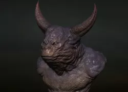 Monster statue 3D print model