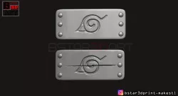 Naruto Headband - Akatsuki Itachi Headband for Cosplay 3D print model