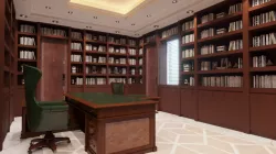office scene and books - corona 3D print model