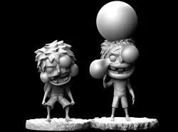 One piece 3D print model