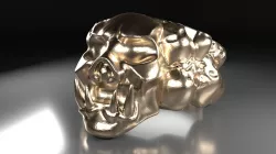 Orc Skull Ring 3D print model