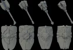 Overwatch Brigitte weapon pack 3D print model