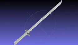 Overwatch Young Genji Dragonblade Sword And Sheath Assembly 3D print model