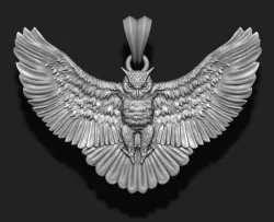 owl pendant 3D print model
