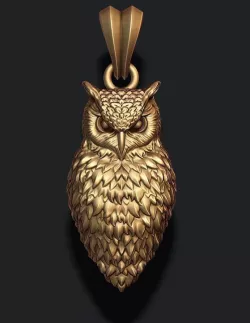 owl pendant 3D print model