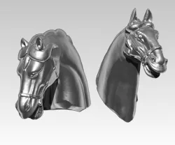 Pair horse head 3D print model