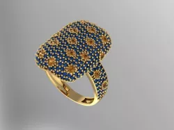 pave ring 3D print model