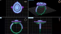 Pear shape Fancy ring  3D print model