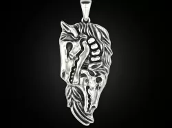 Pendant Double Horse Skull 3D print model