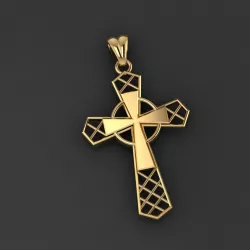 Pendant Gold CROSS 3D print model 3D print model