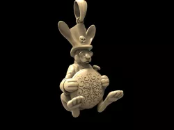 Pendant Rabbit 3D print model