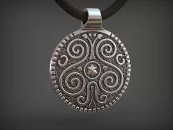 Pendant Tree with Star 3D print model